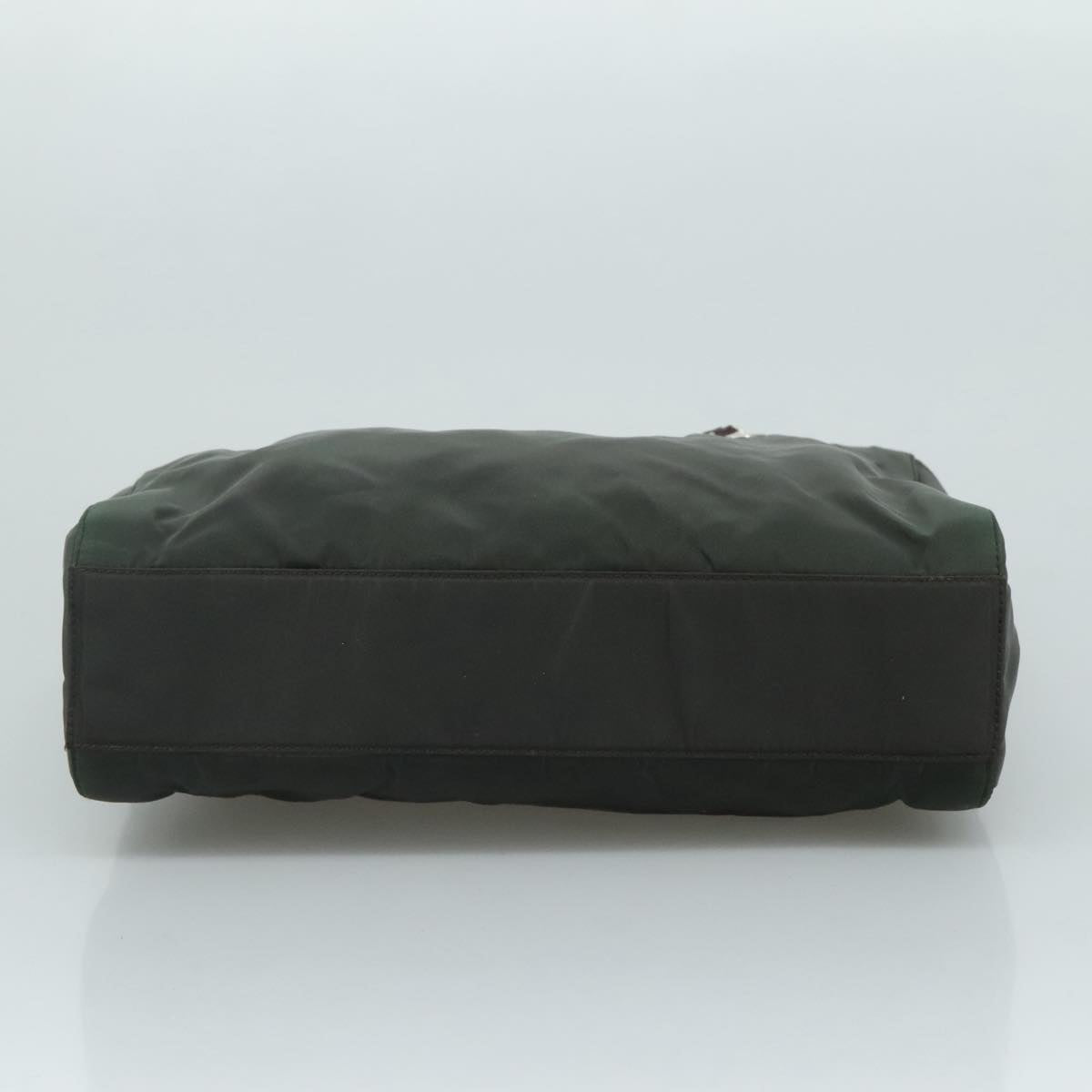 PRADA Chain Shoulder Bag Nylon Khaki Auth yk16918