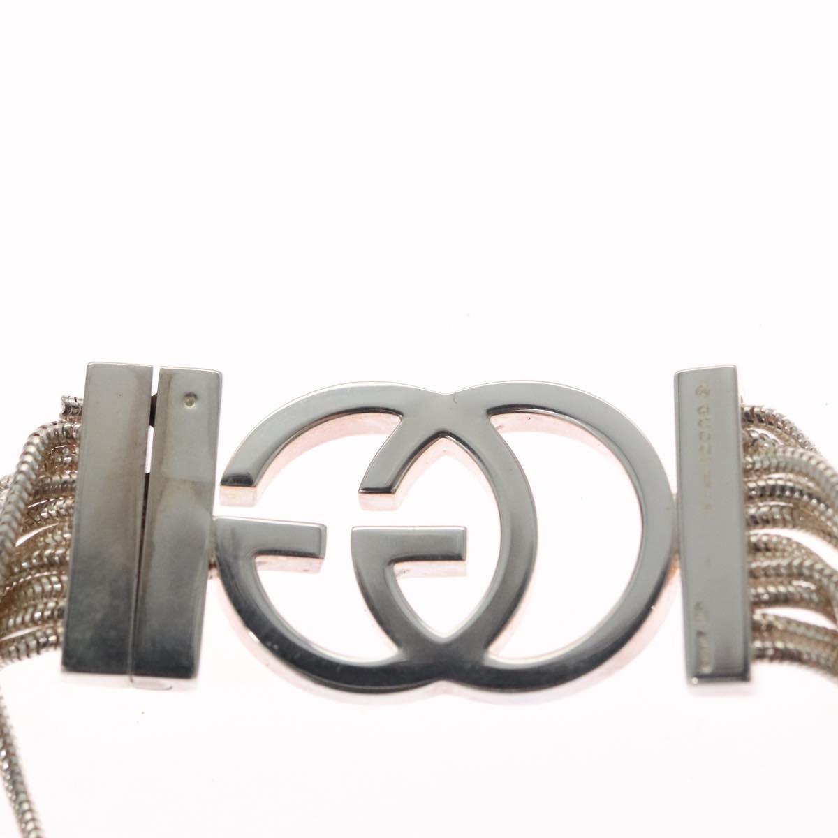 GUCCI Interlocking Bracelet Ag925 Silver Auth yk16929