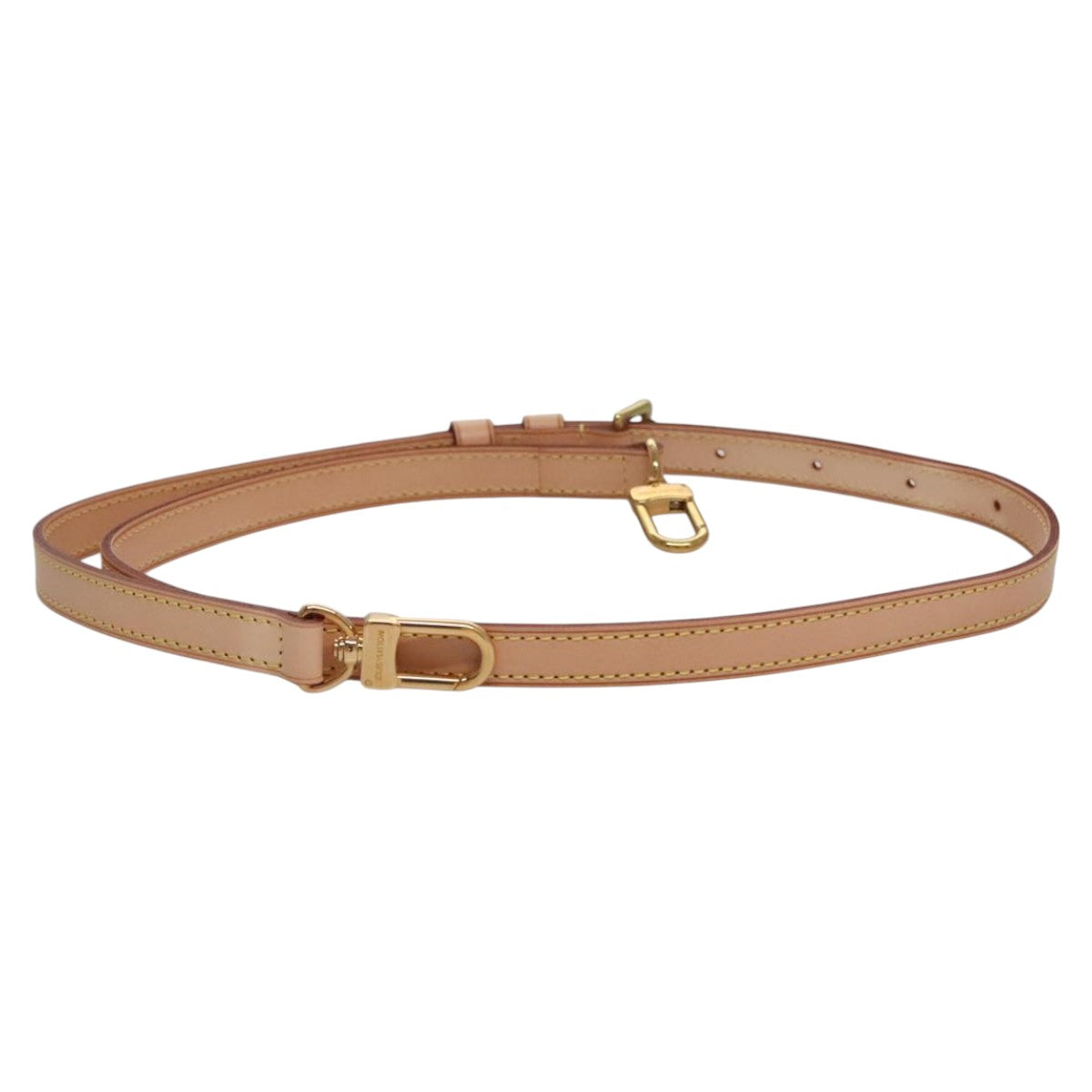 LOUIS VUITTON Adjustable Shoulder Strap Leather 34.3""-39.4"" Beige Auth yk16931