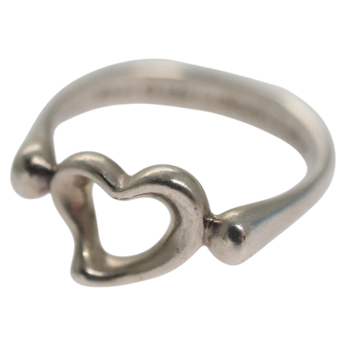 TIFFANY&Co. Open Heart Ring Ag925 Silver Auth yk16935