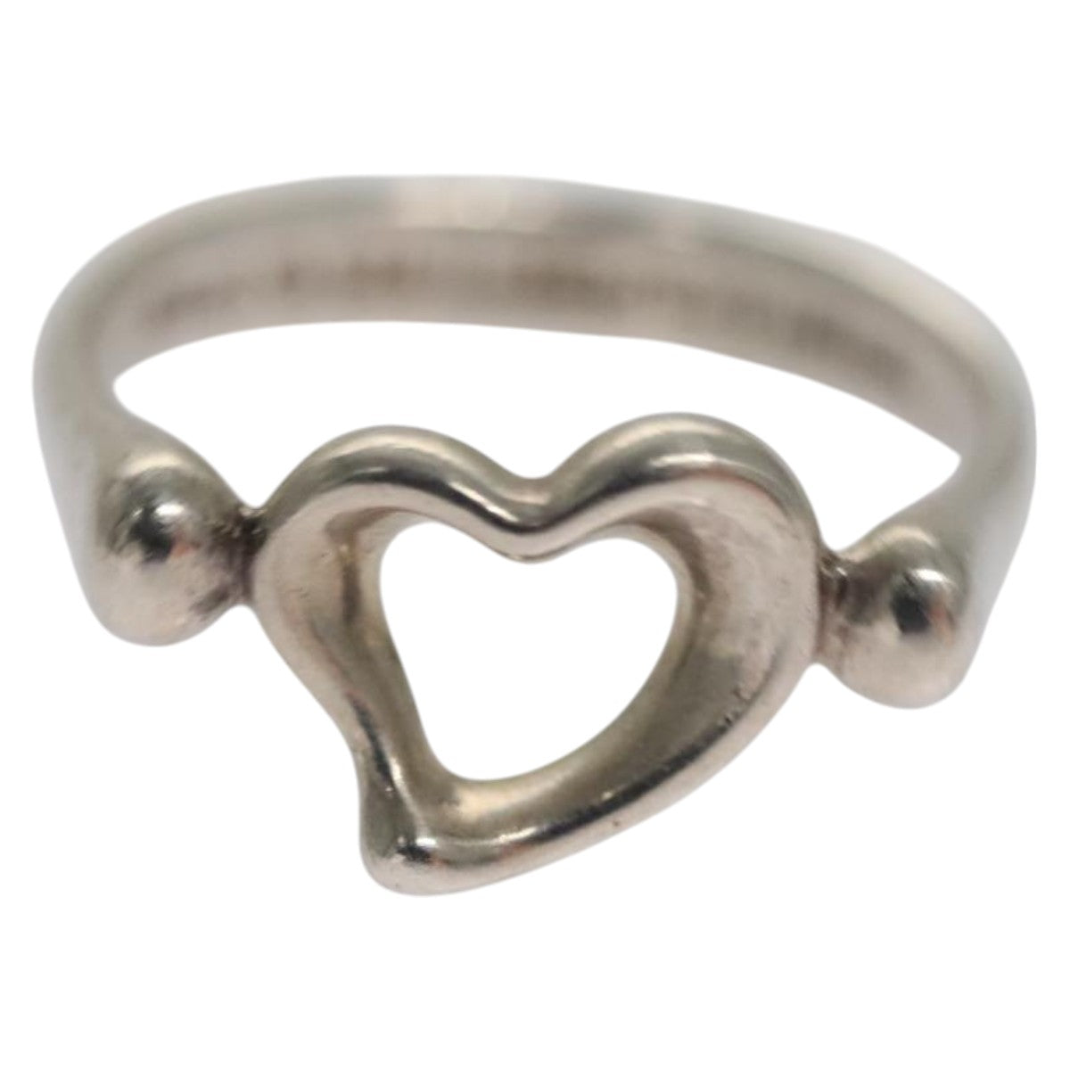 TIFFANY&Co. Open Heart Ring Ag925 Silver Auth yk16935