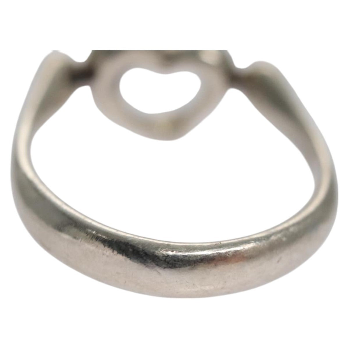 TIFFANY&Co. Open Heart Ring Ag925 Silver Auth yk16935