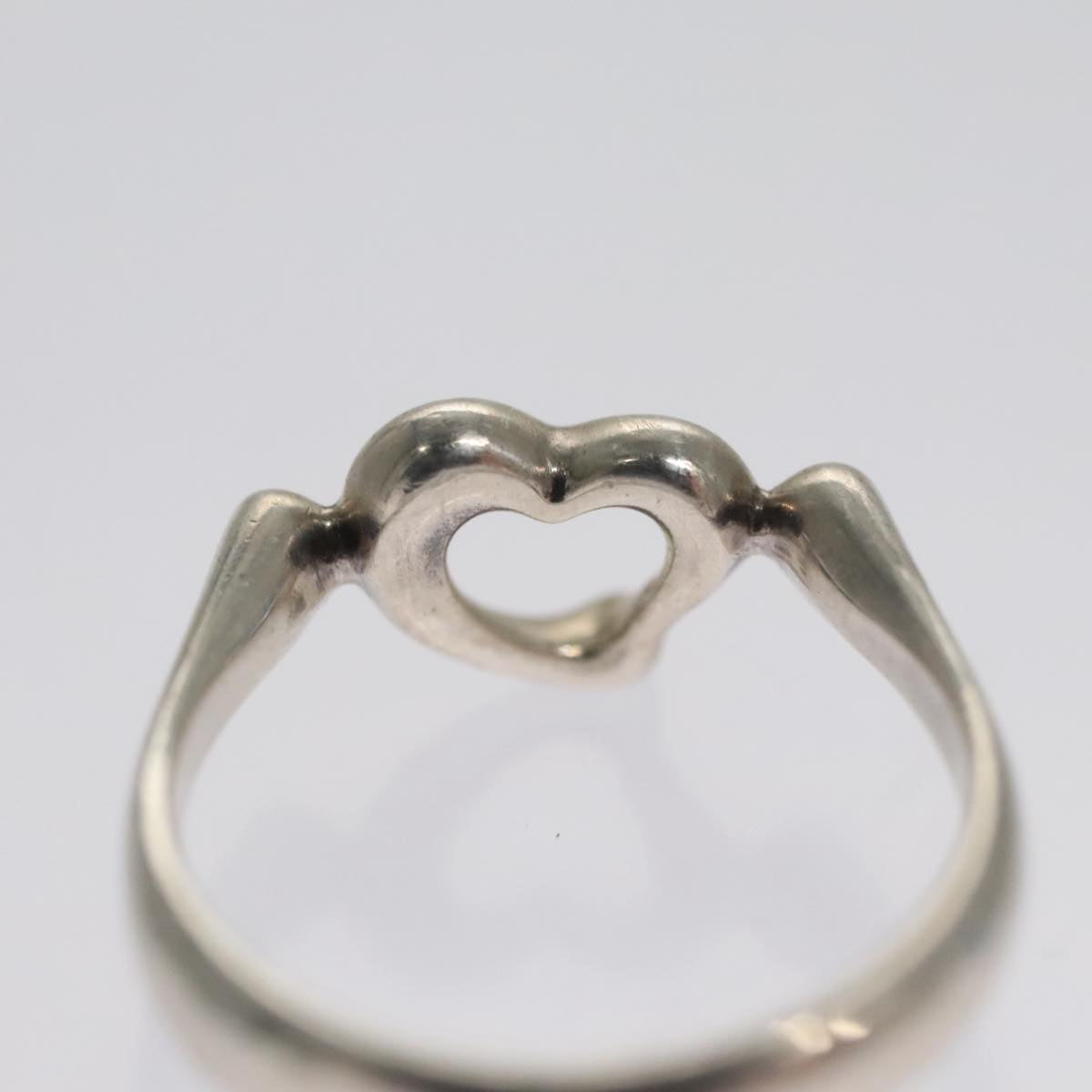 TIFFANY&Co. Open Heart Ring Ag925 Silver Auth yk16935