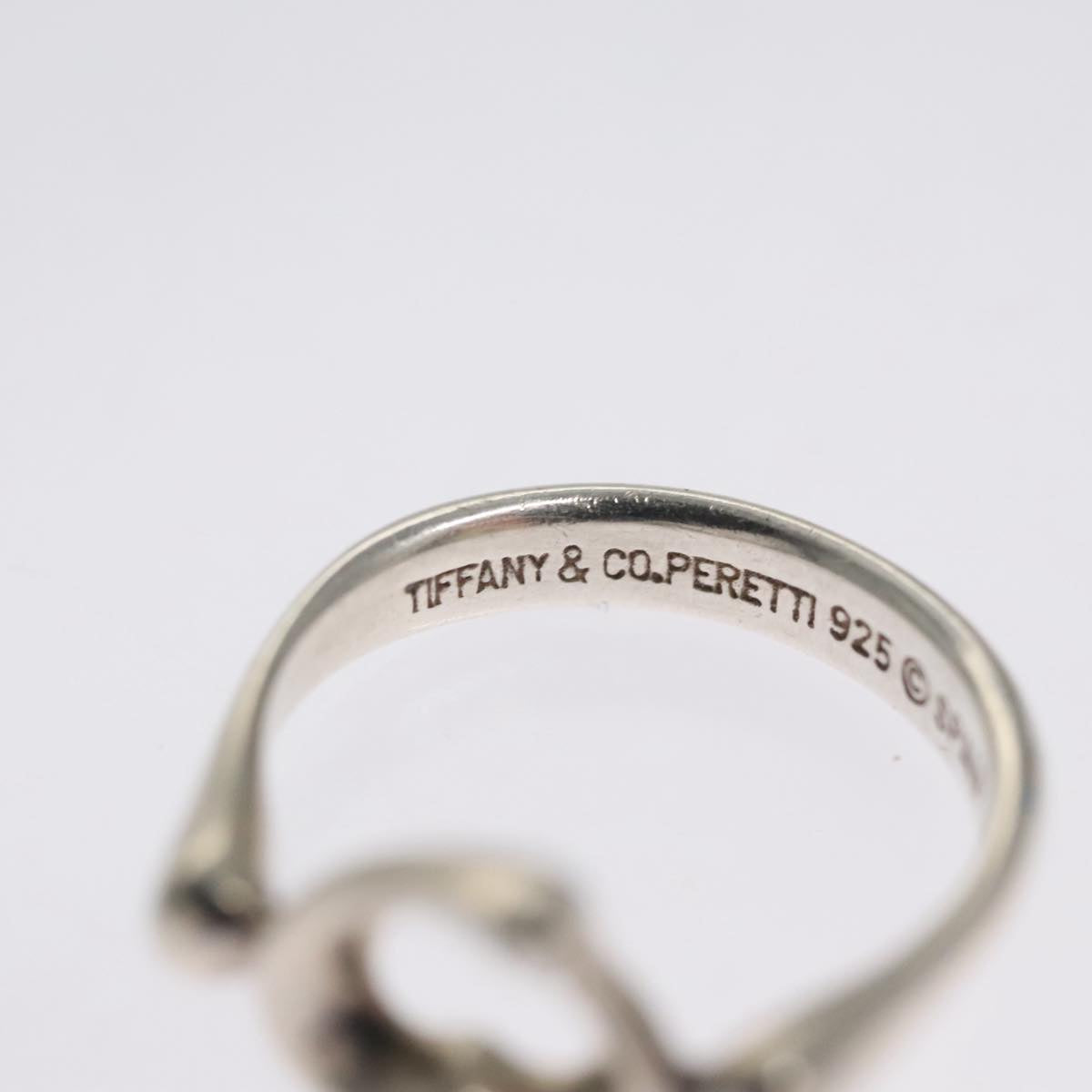 TIFFANY&Co. Open Heart Ring Ag925 Silver Auth yk16935