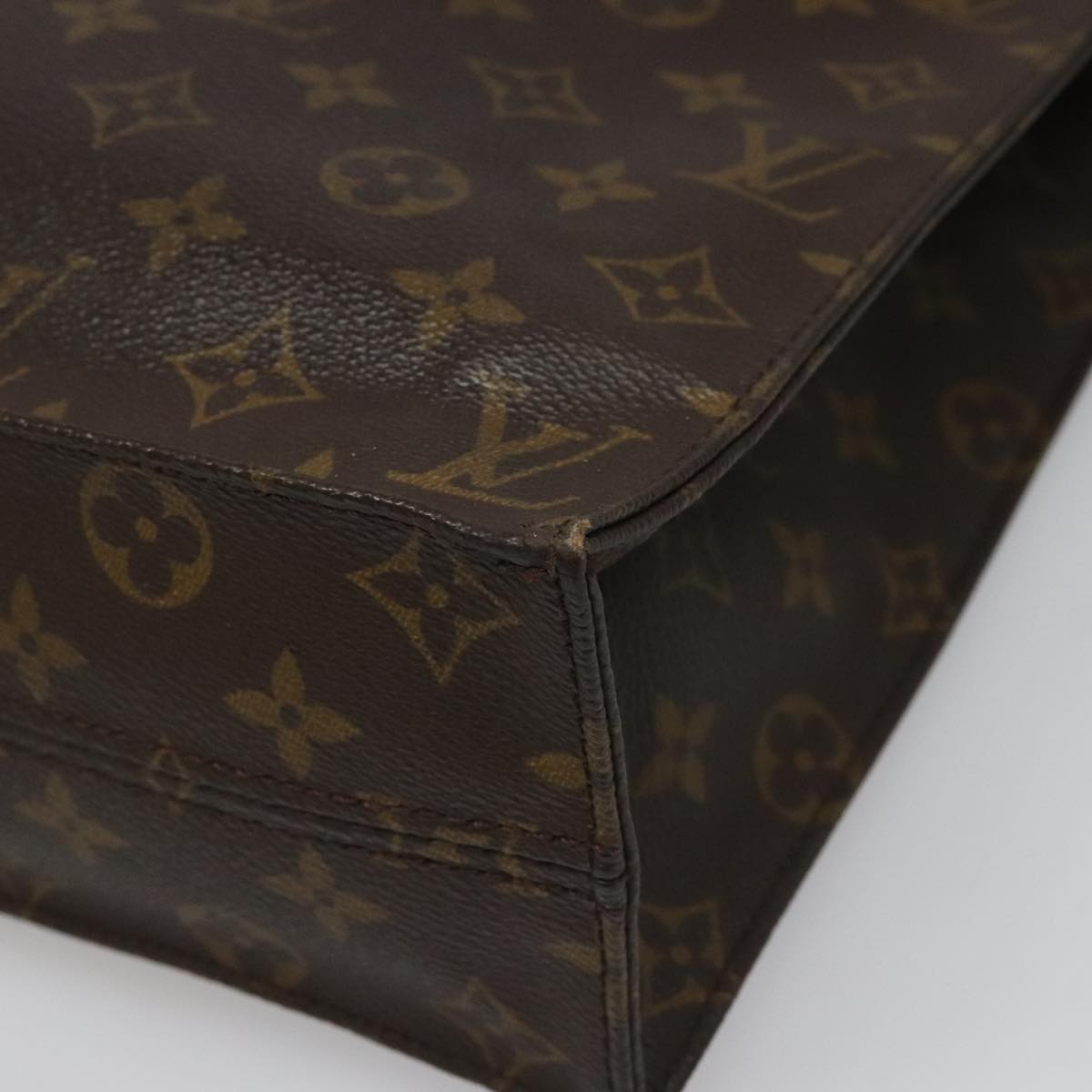 LOUIS VUITTON Monogram Sac Plat Hand Bag M51140 LV Auth yk16972