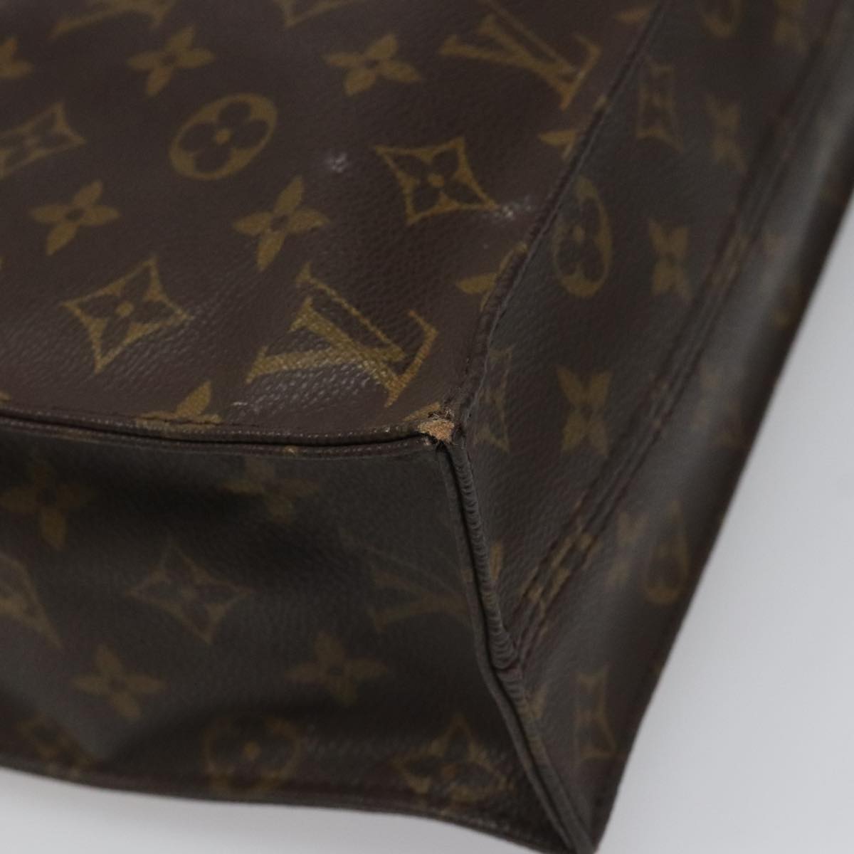 LOUIS VUITTON Monogram Sac Plat Hand Bag M51140 LV Auth yk16972
