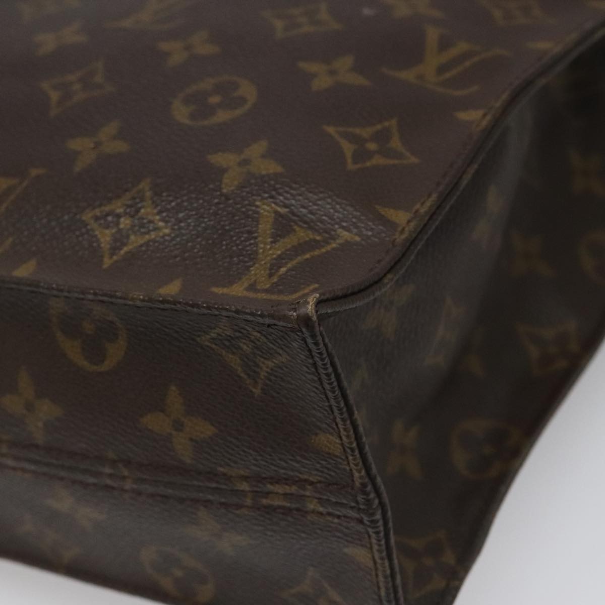 LOUIS VUITTON Monogram Sac Plat Hand Bag M51140 LV Auth yk16972