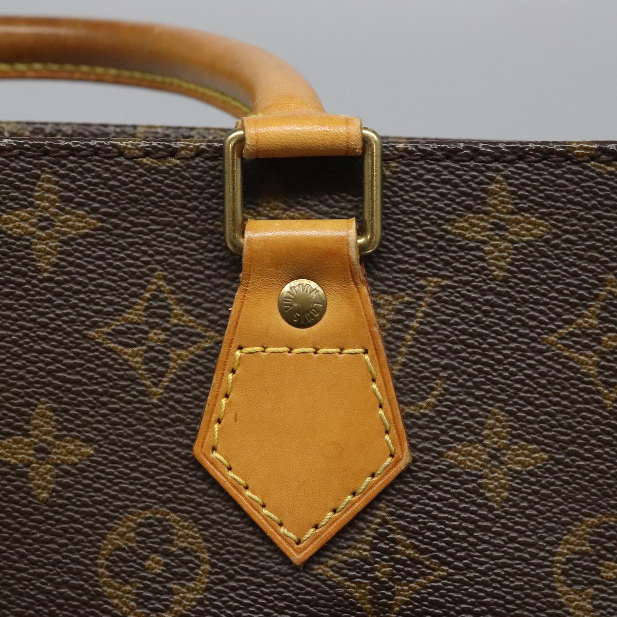 LOUIS VUITTON Monogram Sac Plat Hand Bag M51140 LV Auth yk16972