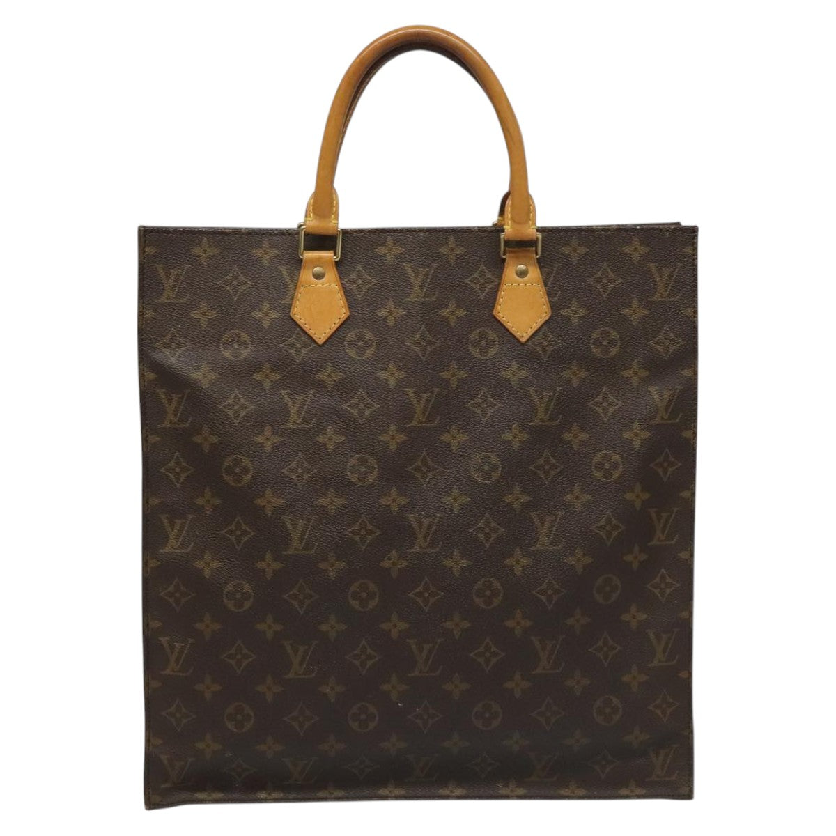 LOUIS VUITTON Monogram Sac Plat Hand Bag M51140 LV Auth yk16972