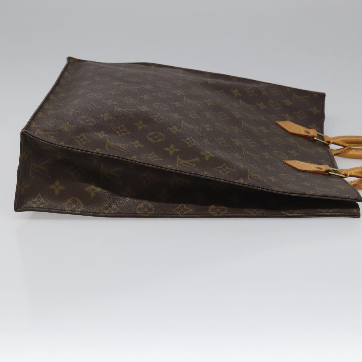 LOUIS VUITTON Monogram Sac Plat Hand Bag M51140 LV Auth yk16972