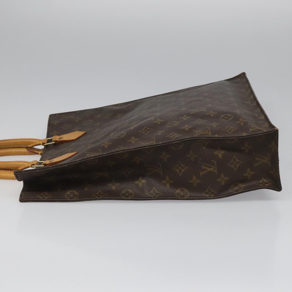 LOUIS VUITTON Monogram Sac Plat Hand Bag M51140 LV Auth yk16972