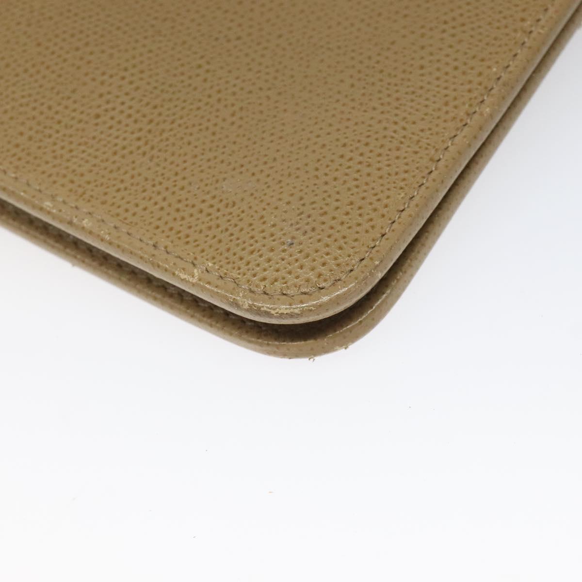 Christian Dior Shoulder Bag Leather Beige Auth yk17006