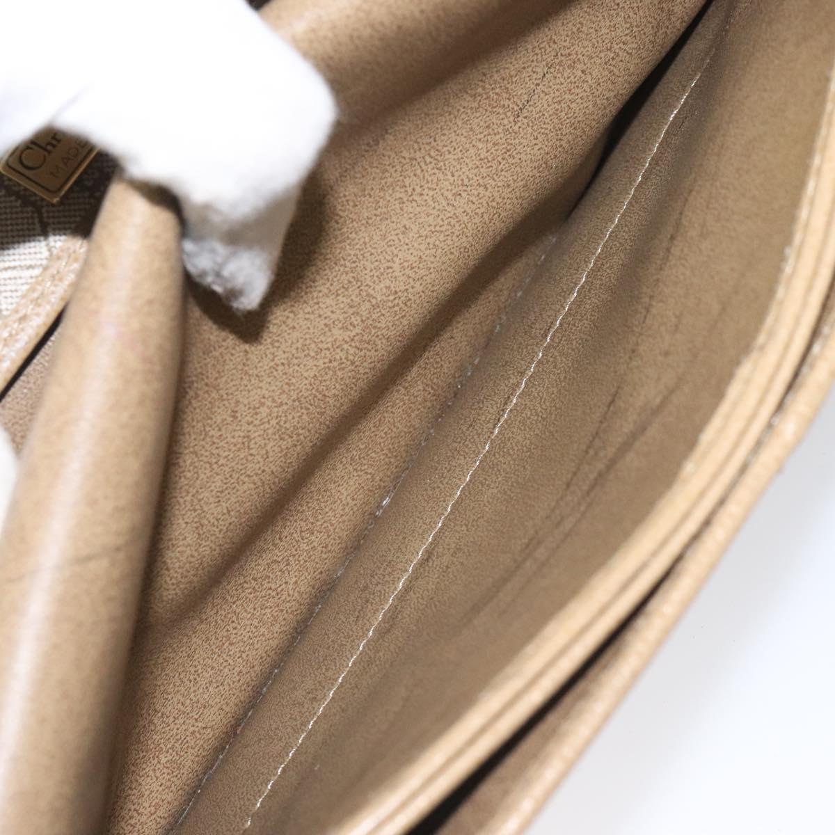 Christian Dior Shoulder Bag Leather Beige Auth yk17006