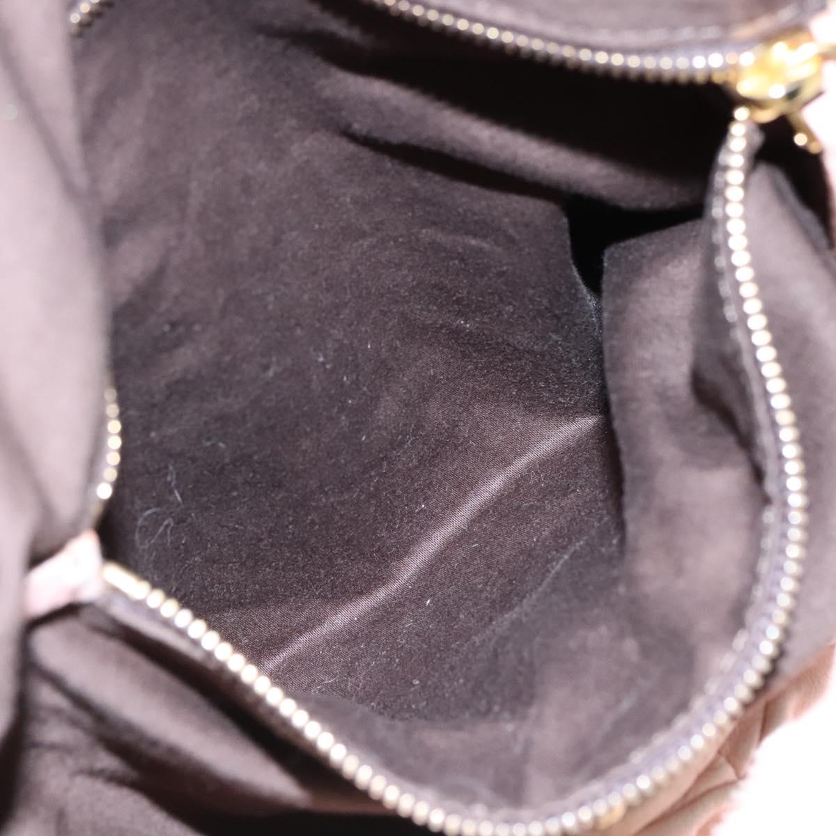 Miu Miu Tote Bag Leather 2way Pink Gold Auth yk17069