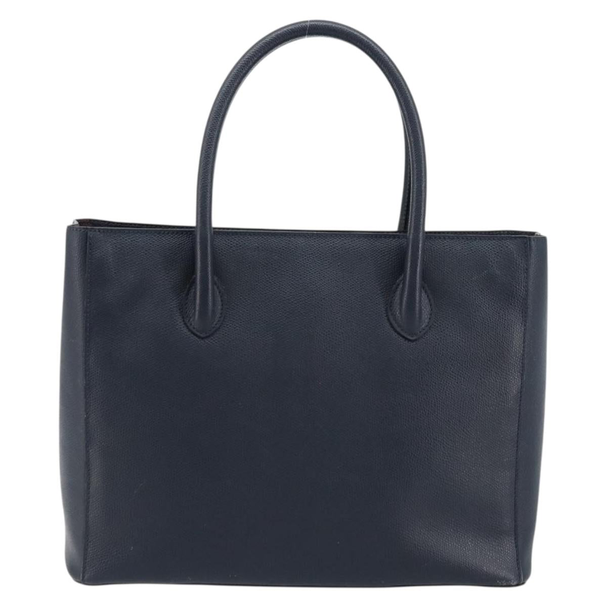CELINE Hand Bag Leather Navy Auth yk17129