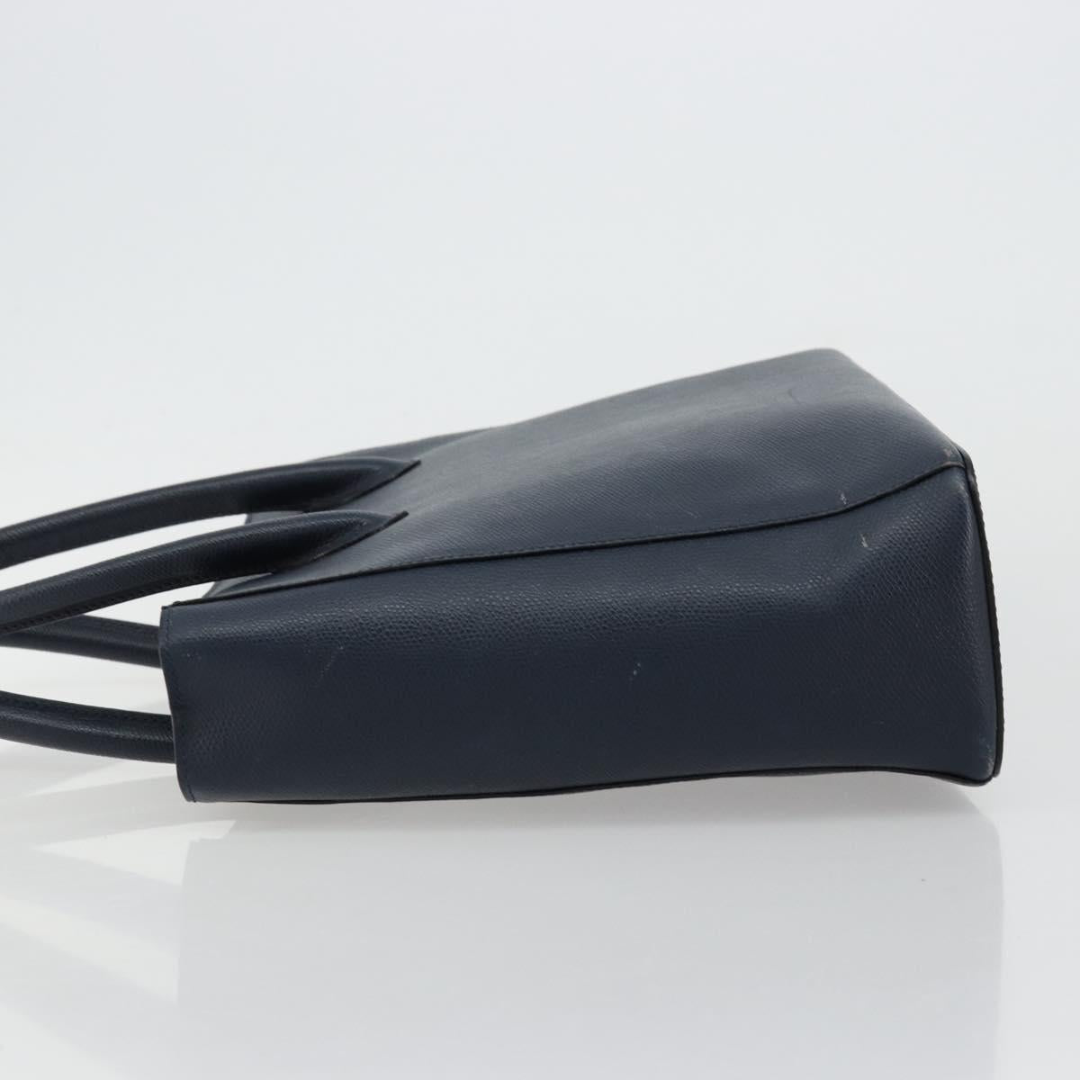 CELINE Hand Bag Leather Navy Auth yk17129