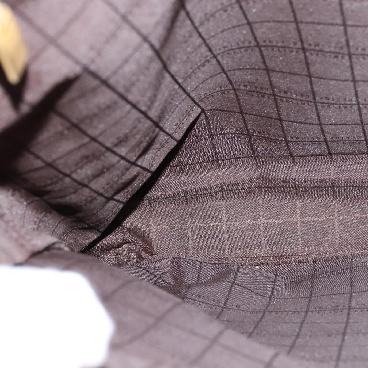 CELINE Macadam Canvas Tote Bag PVC Brown Gold Auth yk17143