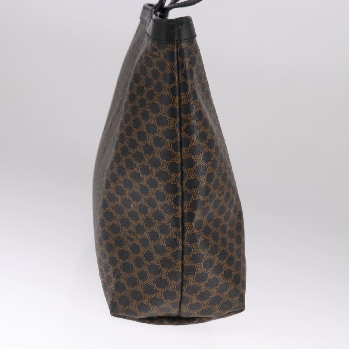 CELINE Macadam Canvas Tote Bag PVC Leather Black Auth yk17145