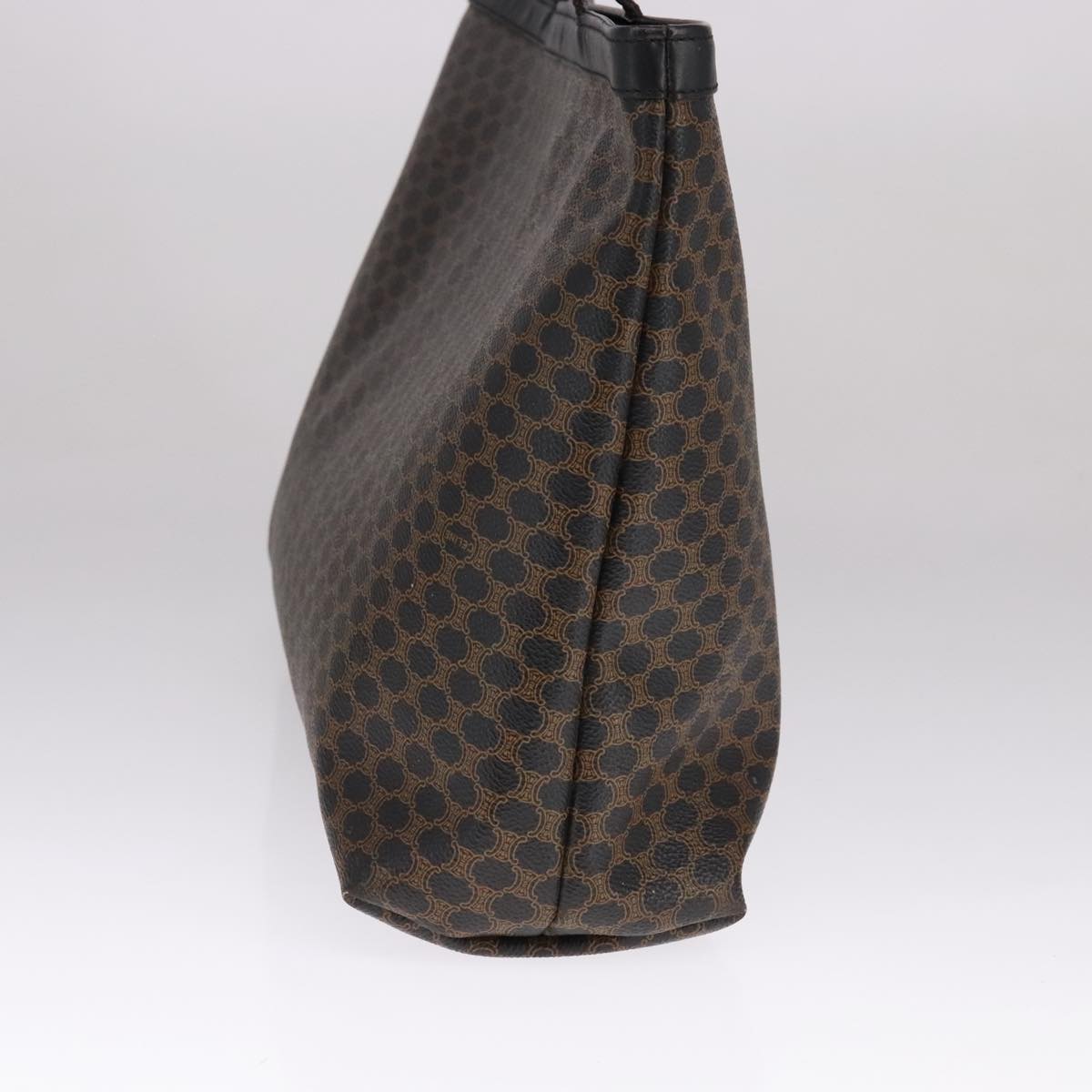 CELINE Macadam Canvas Tote Bag PVC Leather Black Auth yk17145