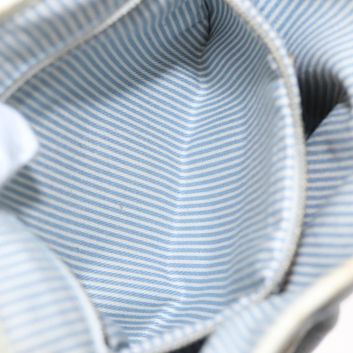 CELINE C Macadam Canvas Shoulder Bag Light Blue Auth yk17148