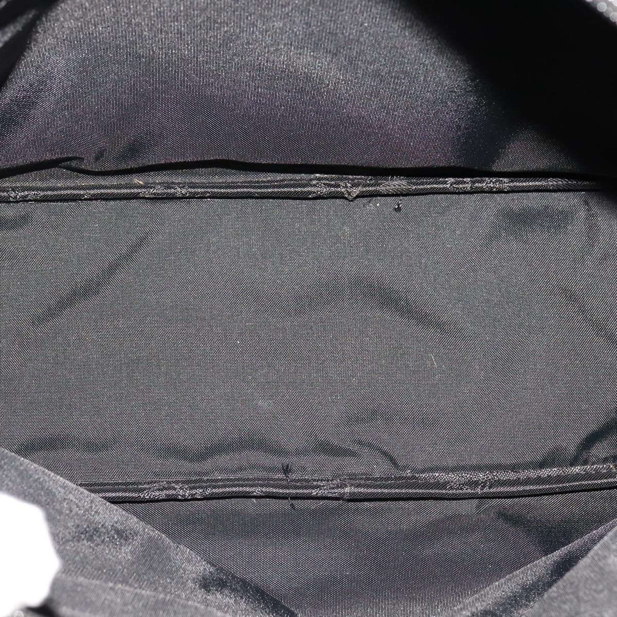 MCM Vicetos Logogram Chain Shoulder Bag Nylon Black Auth yk17160