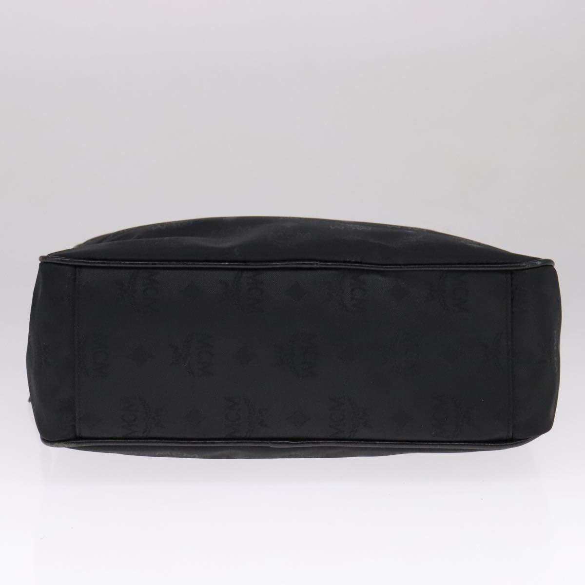 MCM Vicetos Logogram Chain Shoulder Bag Nylon Black Auth yk17160