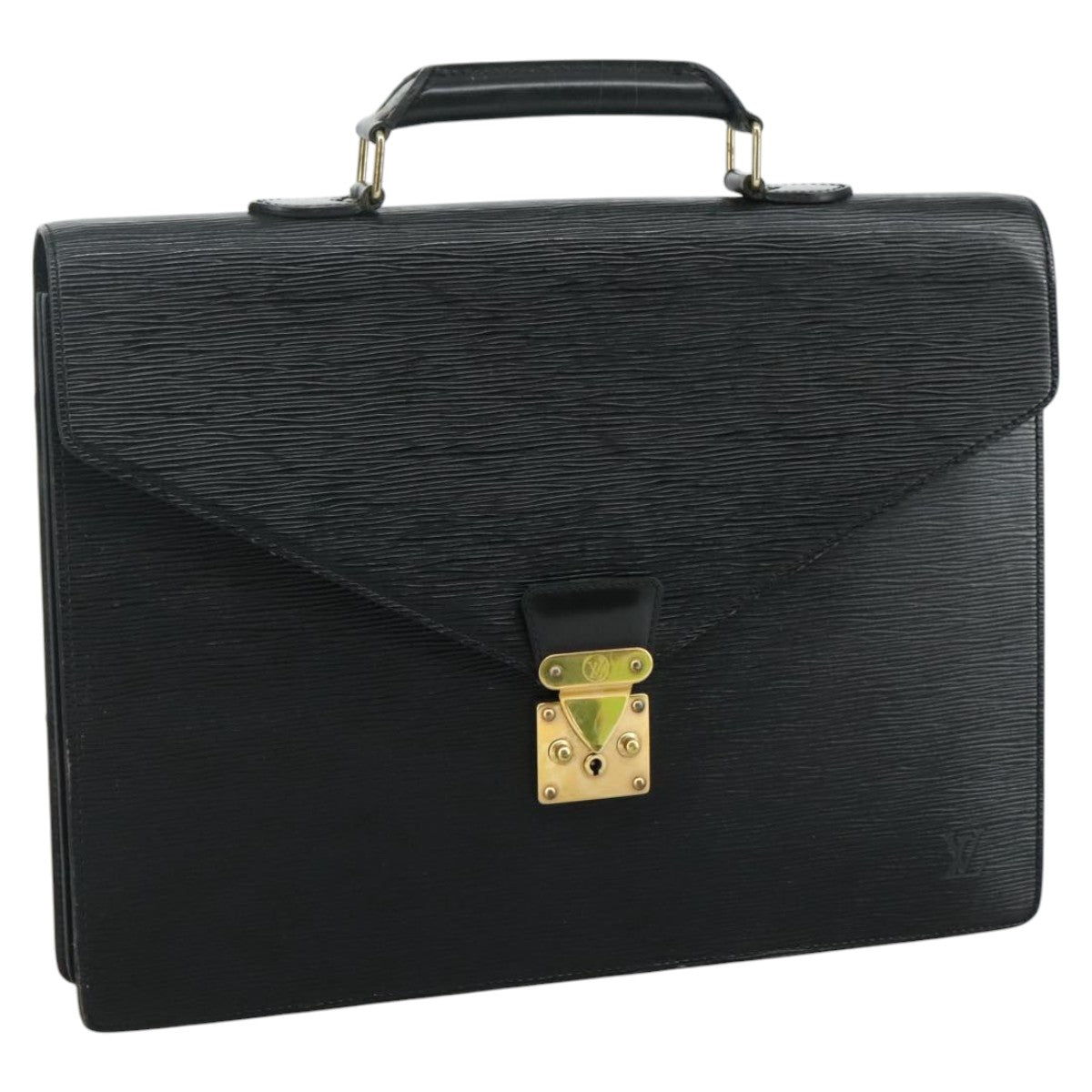 LOUIS VUITTON Epi Serviette Ambassador Business Bag Black M54412 LV Auth yk17207