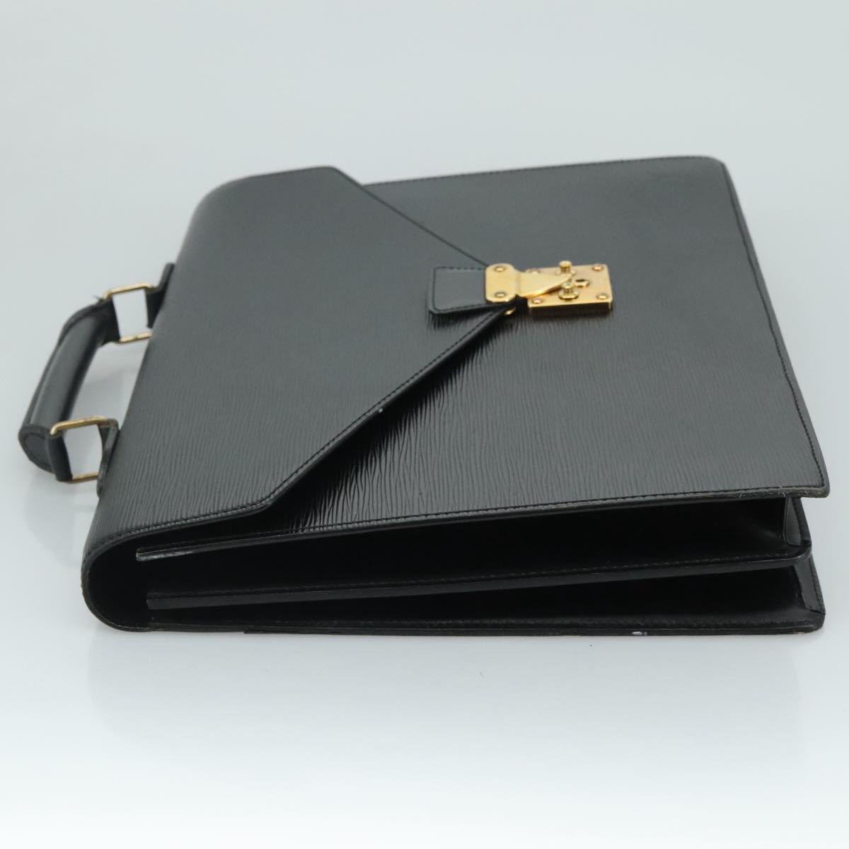LOUIS VUITTON Epi Serviette Ambassador Business Bag Black M54412 LV Auth yk17207