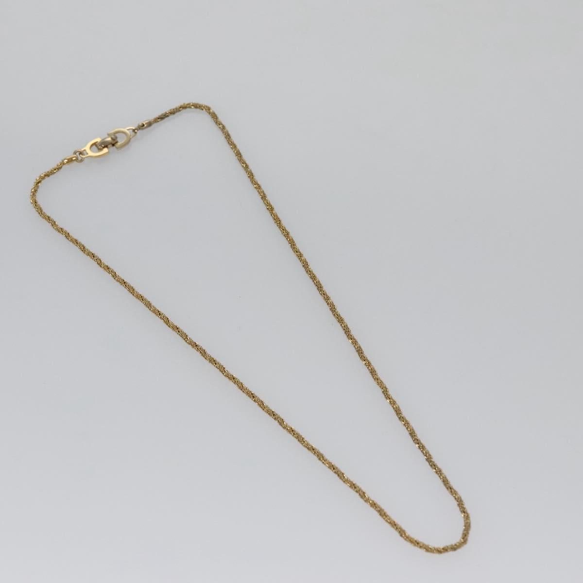 Christian Dior Bracelet Twist Necklace metal 2Set Gold Auth yk17215