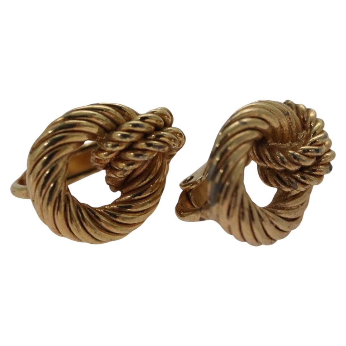 Christian Dior Earring metal Gold Auth yk17216