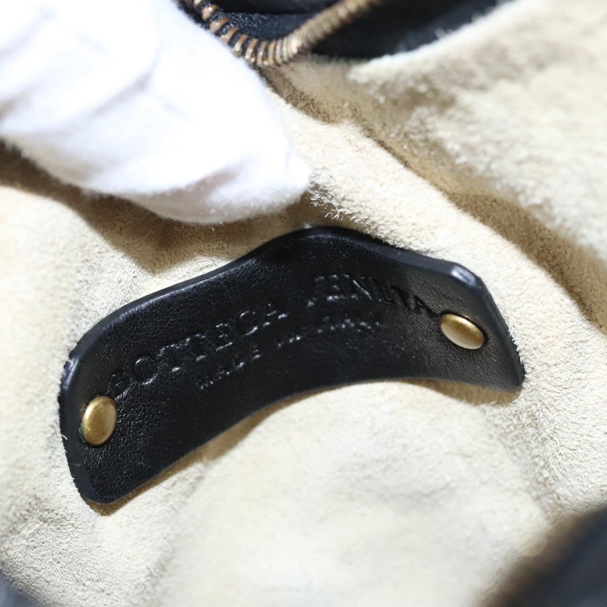 BOTTEGA VENETA INTRECCIATO Mini Hobo Hand Bag Leather Black 189227 Auth yk17218AM