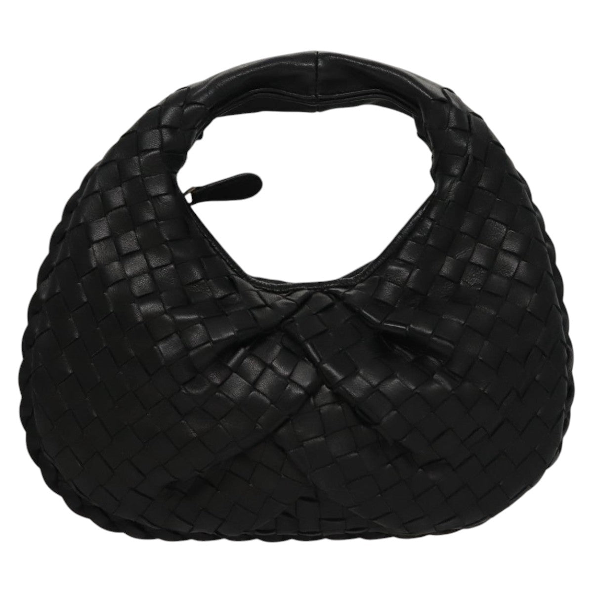 BOTTEGA VENETA INTRECCIATO Mini Hobo Hand Bag Leather Black 189227 Auth yk17218AM