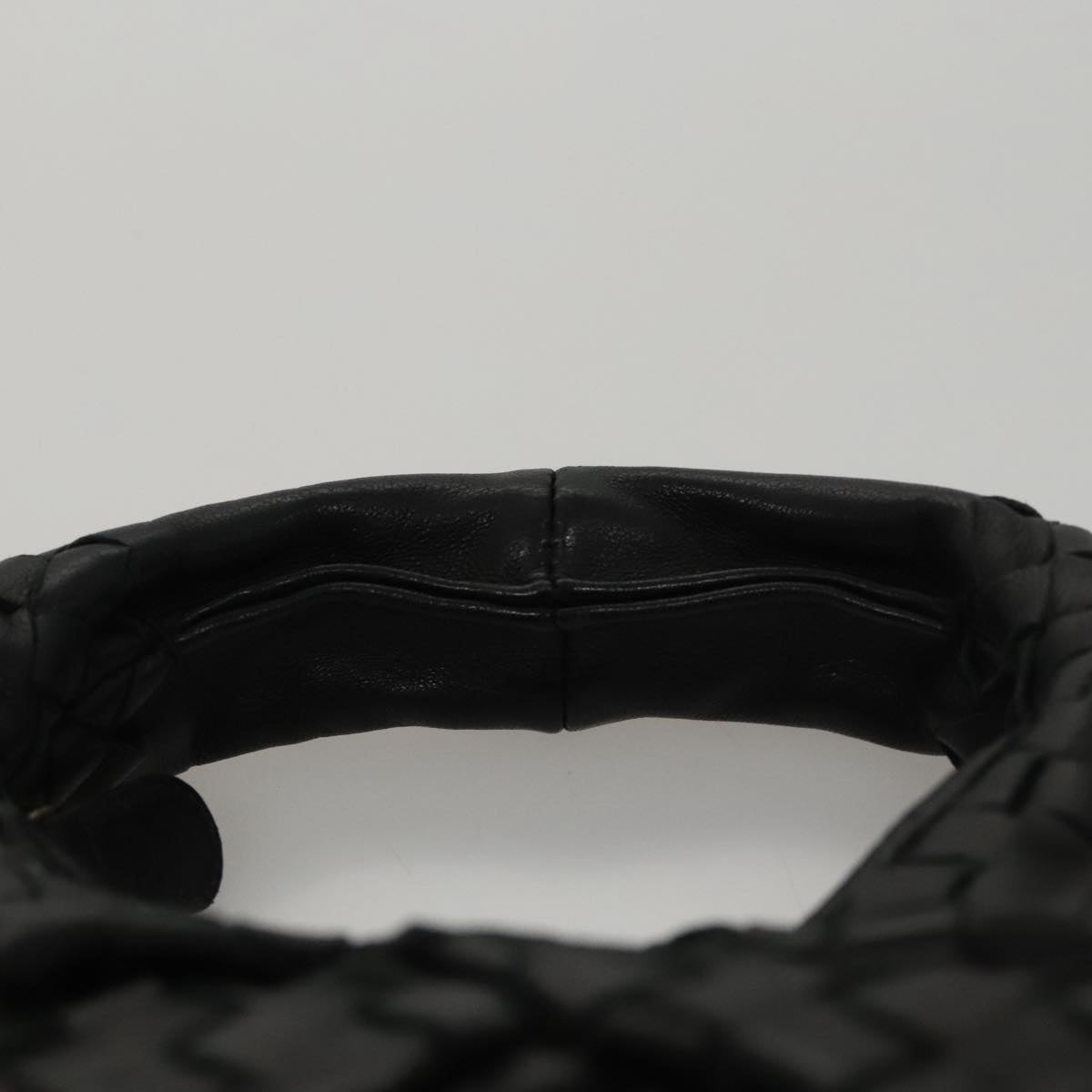 BOTTEGA VENETA INTRECCIATO Mini Hobo Hand Bag Leather Black 189227 Auth yk17218AM