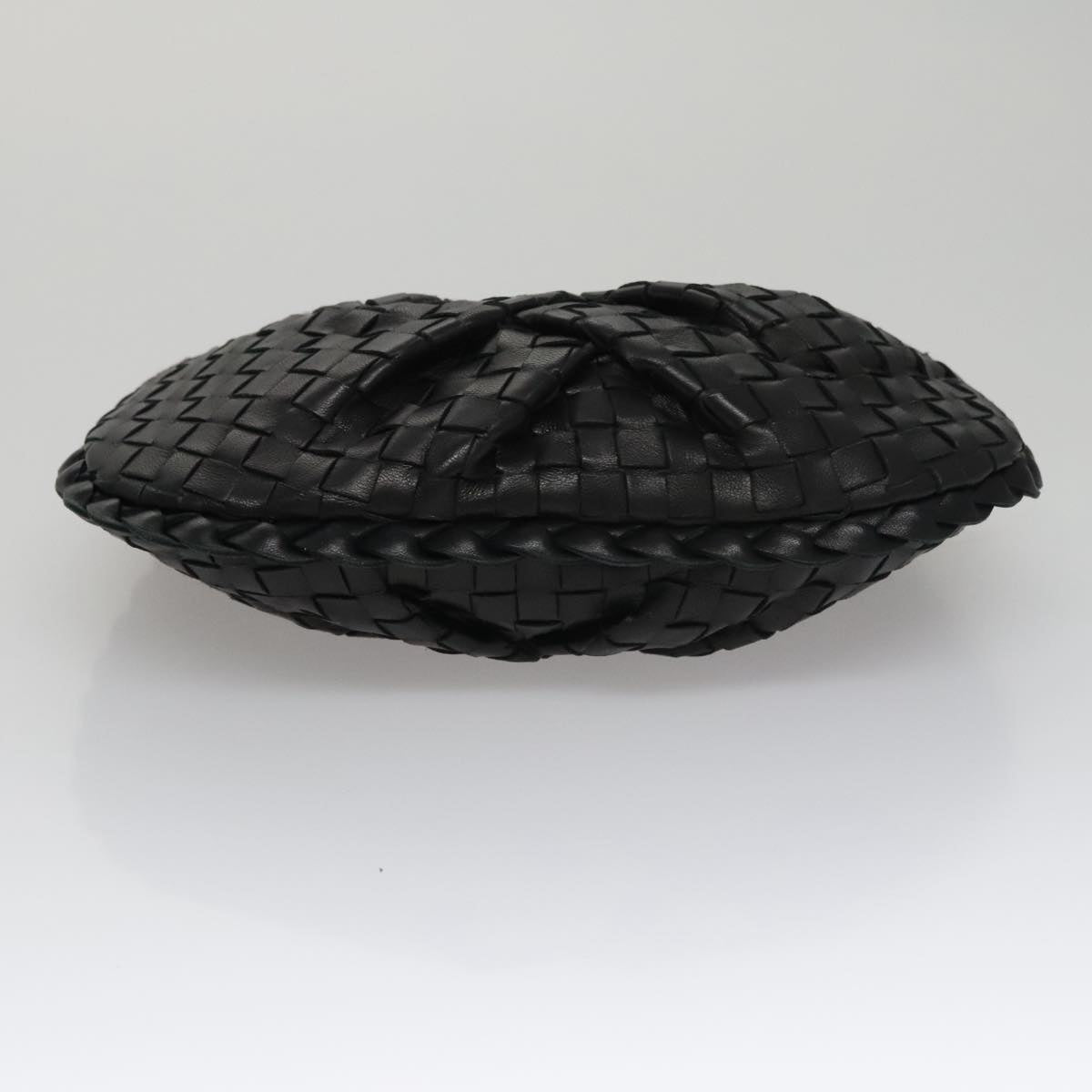 BOTTEGA VENETA INTRECCIATO Mini Hobo Hand Bag Leather Black 189227 Auth yk17218AM