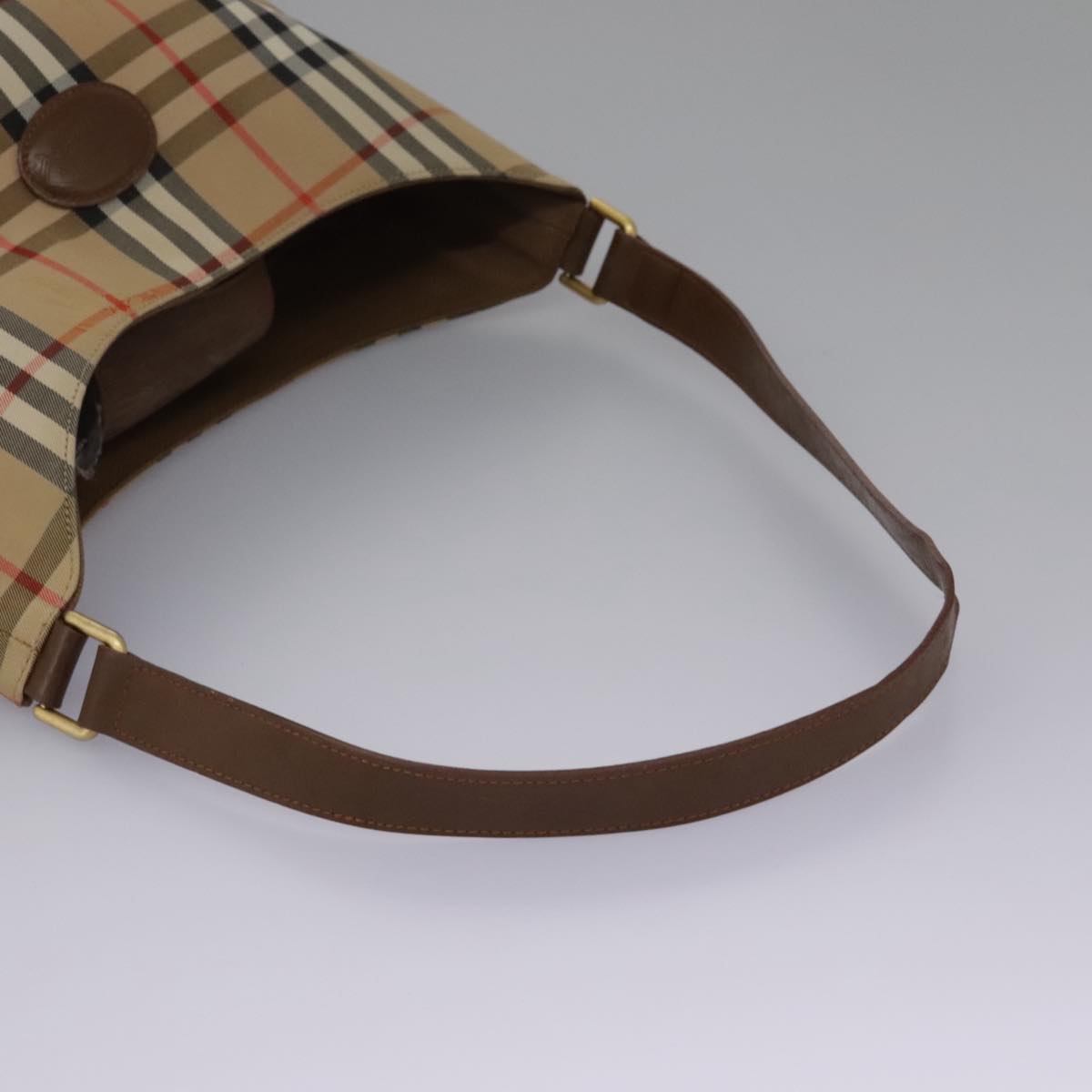 Burberrys Nova Check Shoulder Bag Canvas Beige Auth yk17224