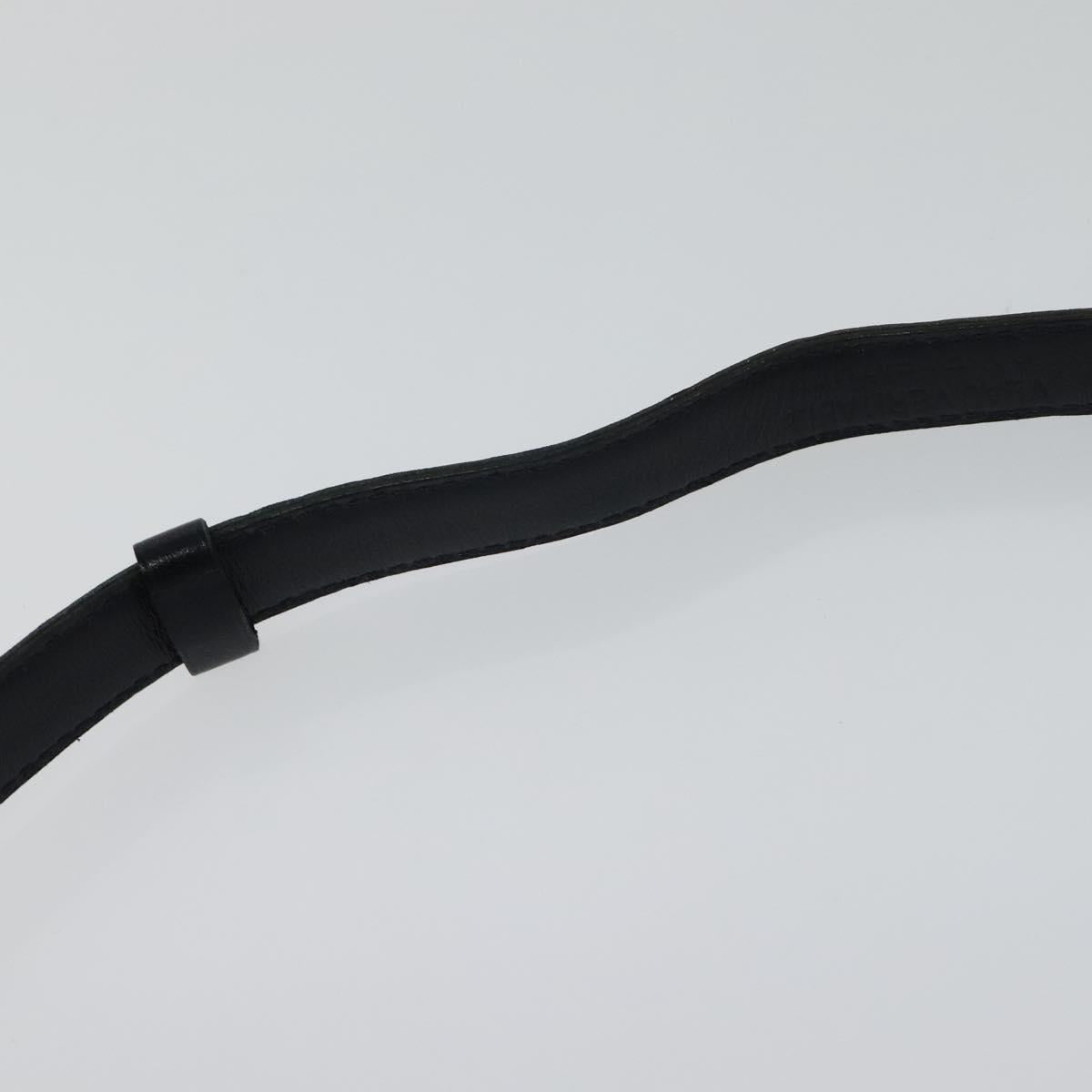 CHANEL COCO Mark Belt Leather 26.4"" Black Gold CC Auth yk17305