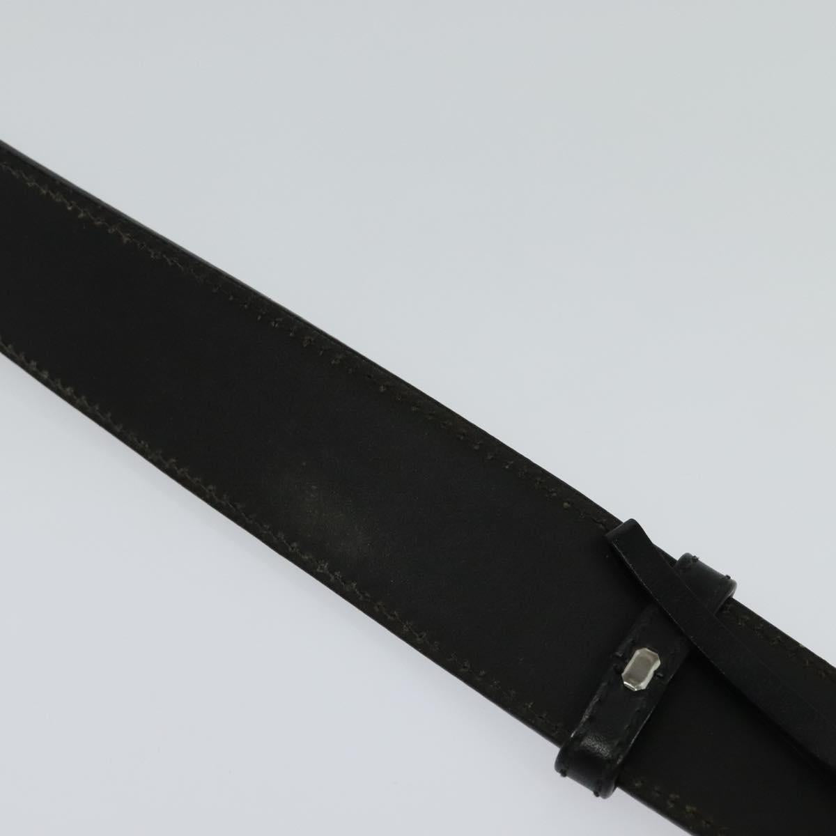 GUCCI Interlocking Belt Leather 39.8"" Black 114876 Auth yk17313