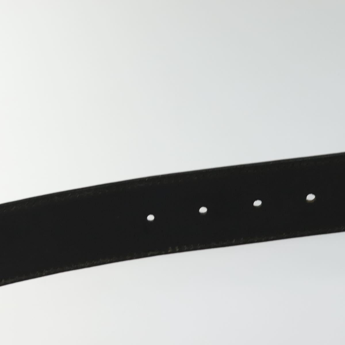 GUCCI Interlocking Belt Leather 39.8"" Black 114876 Auth yk17313