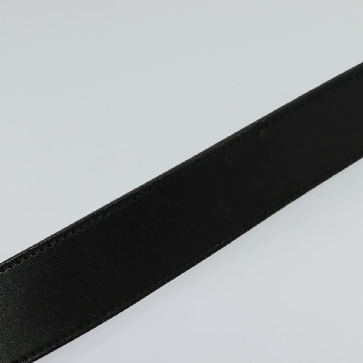 GUCCI Interlocking Belt Leather 39.8"" Black 114876 Auth yk17313