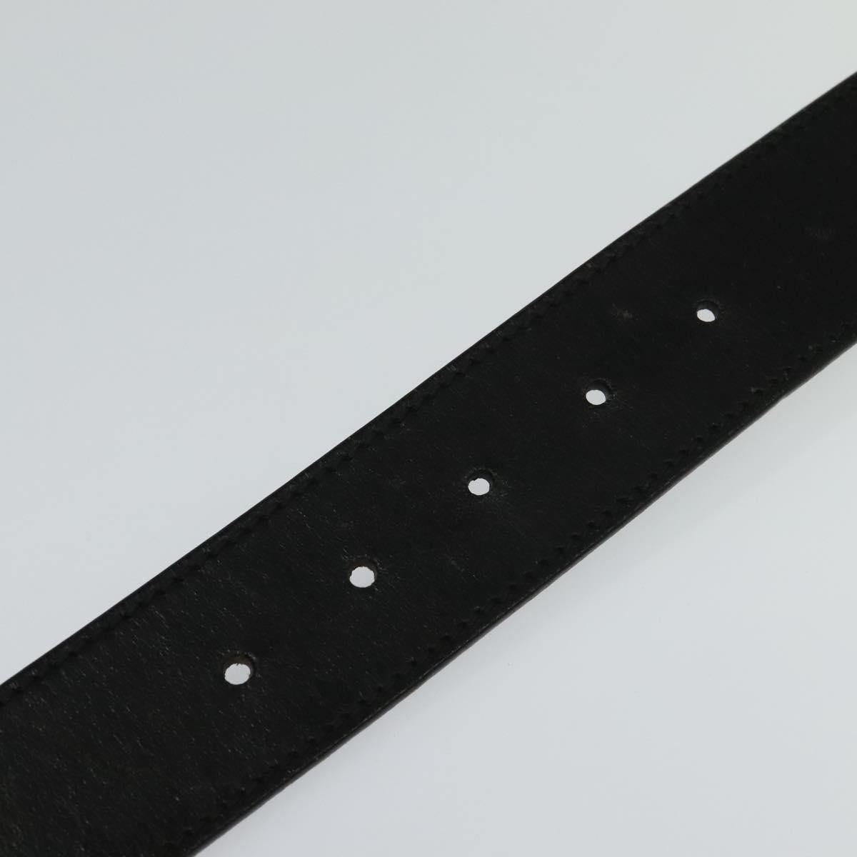 GUCCI Interlocking Belt Leather 39.8"" Black 114876 Auth yk17313