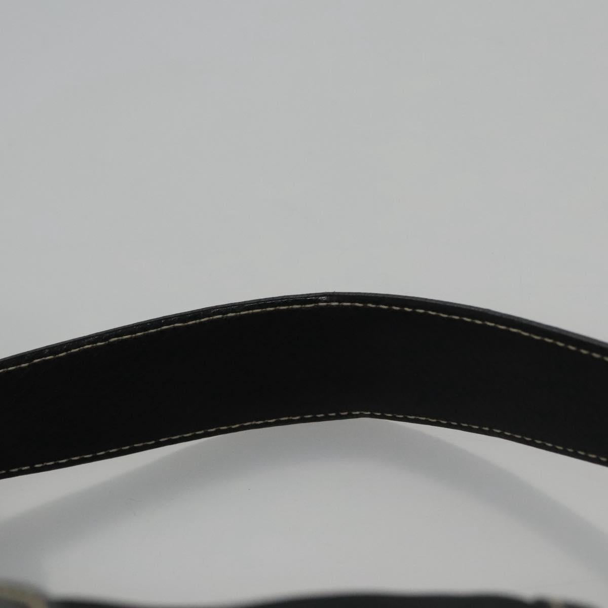 PRADA Shoulder Bag Nylon Leather Black Silver Auth yk17421V