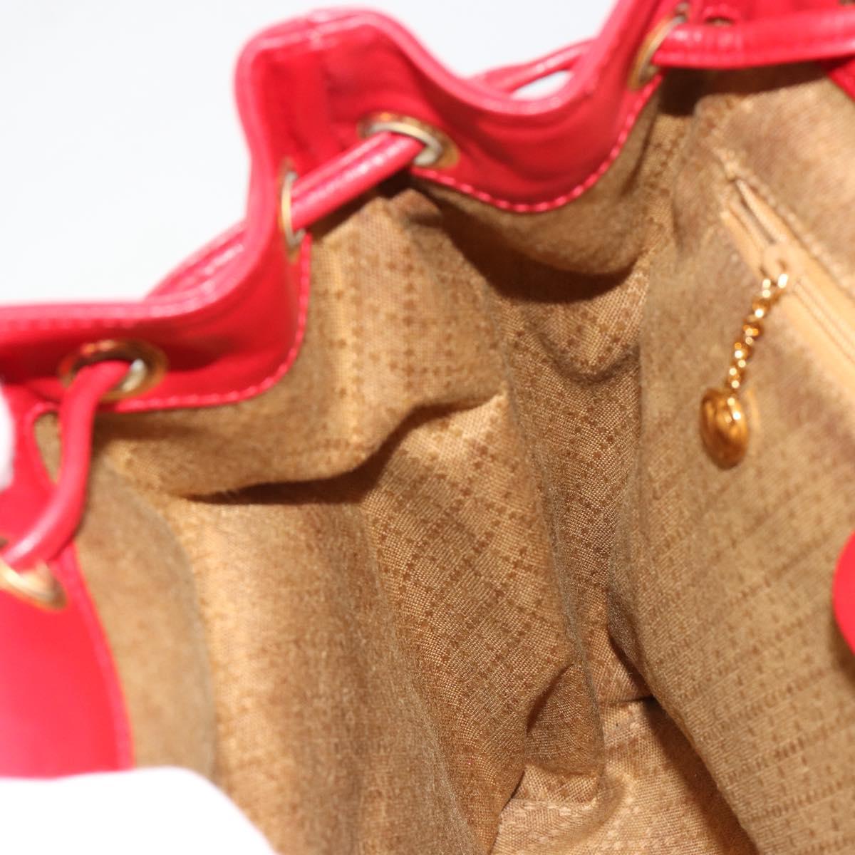 GUCCI Bamboo Backpack Leather Red Gold 003 2058 0016 Auth yk17469