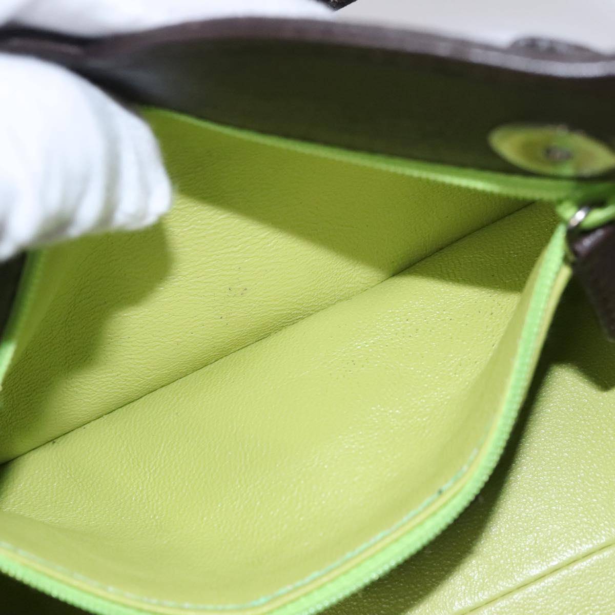 BVLGARI Hand Bag Leather Brown Auth yk17514