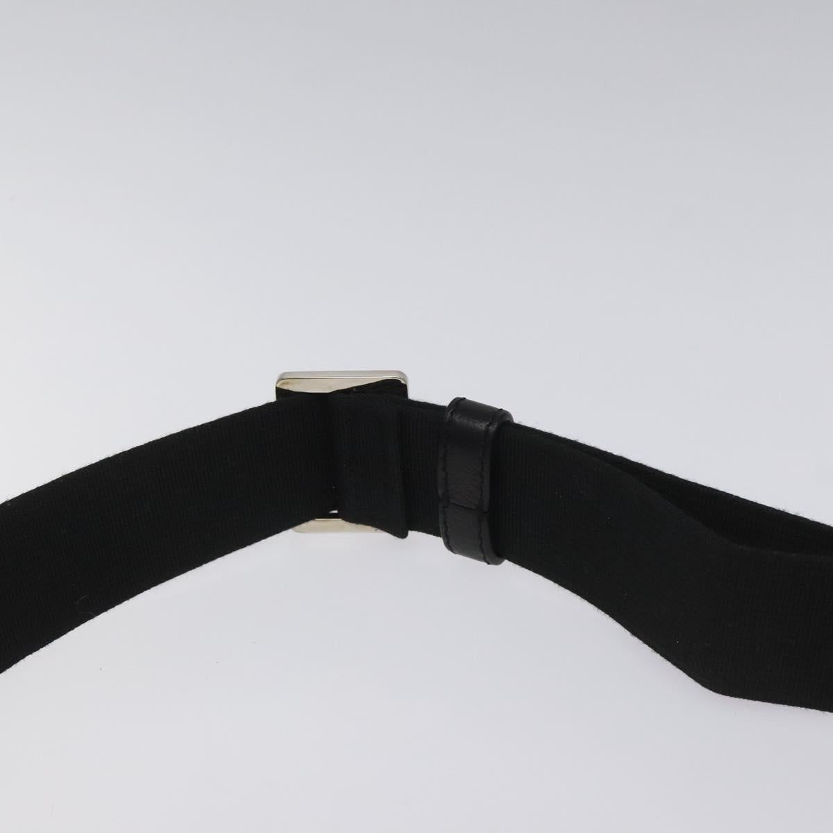 LOEWE Anagram Shoulder Bag Leather Black Silver Auth yk17569