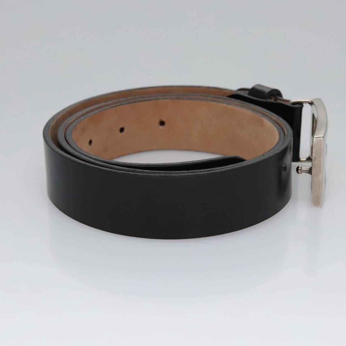 FENDI Belt Leather 39.4"" Black Auth yk17580