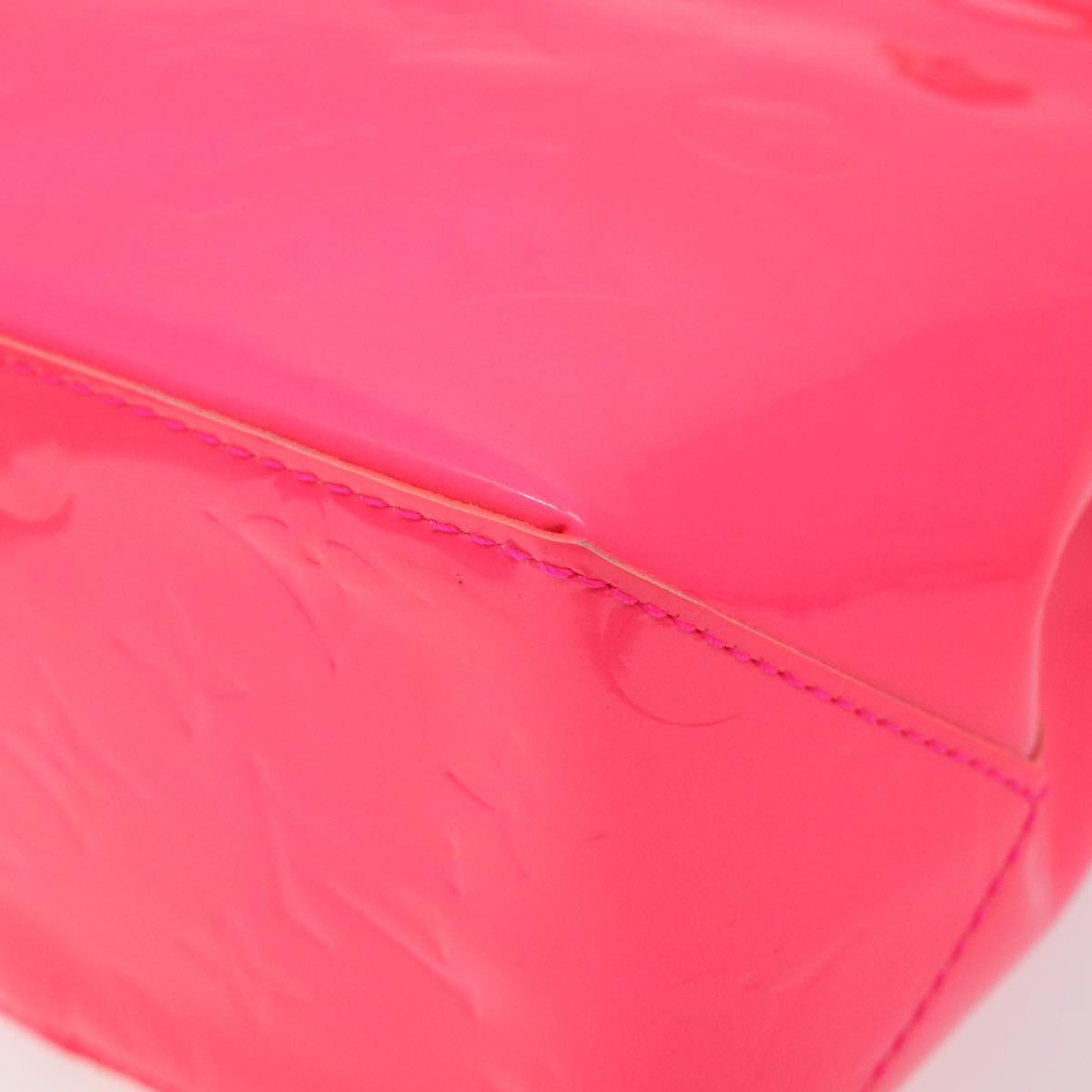 LOUIS VUITTON Monogram Vernis Fluo Reade PM Hand Bag Red M91903 Auth yk17584SAV