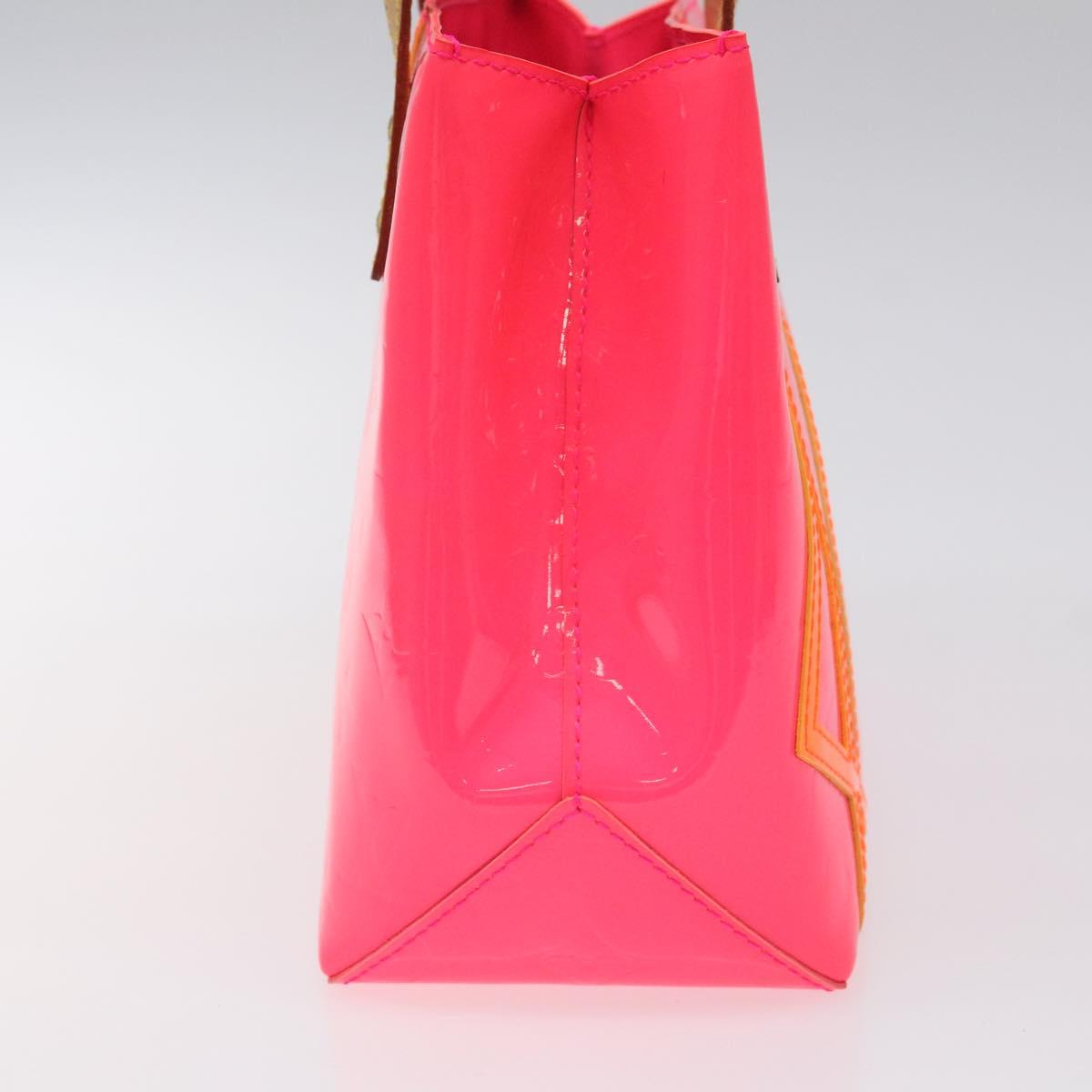 LOUIS VUITTON Monogram Vernis Fluo Reade PM Hand Bag Red M91903 Auth yk17584SAV