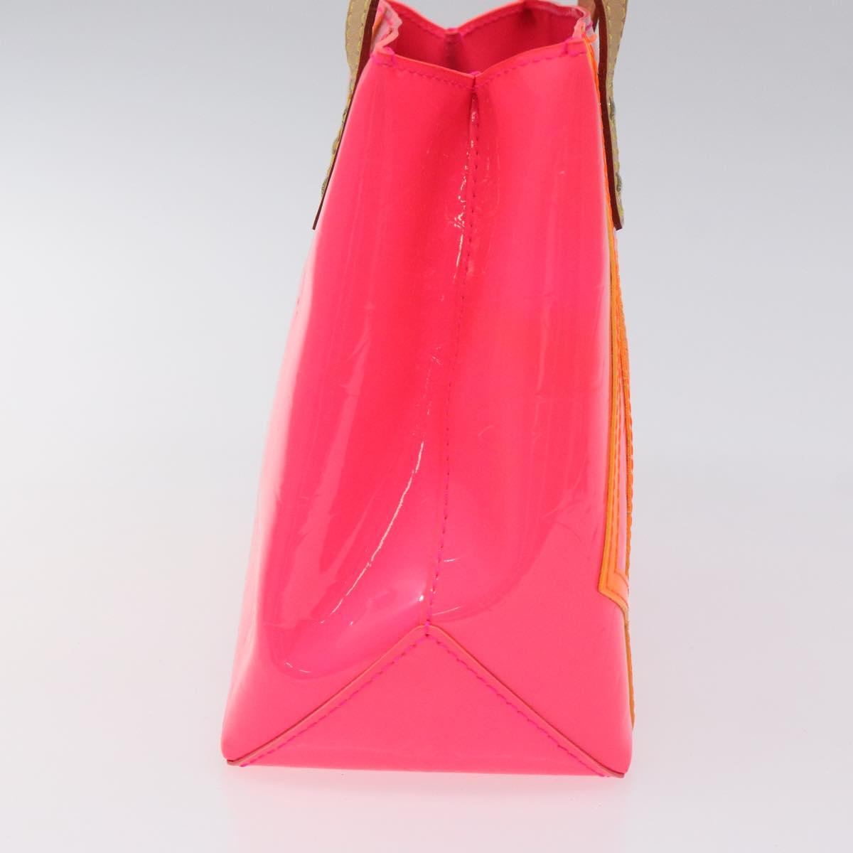 LOUIS VUITTON Monogram Vernis Fluo Reade PM Hand Bag Red M91903 Auth yk17584SAV