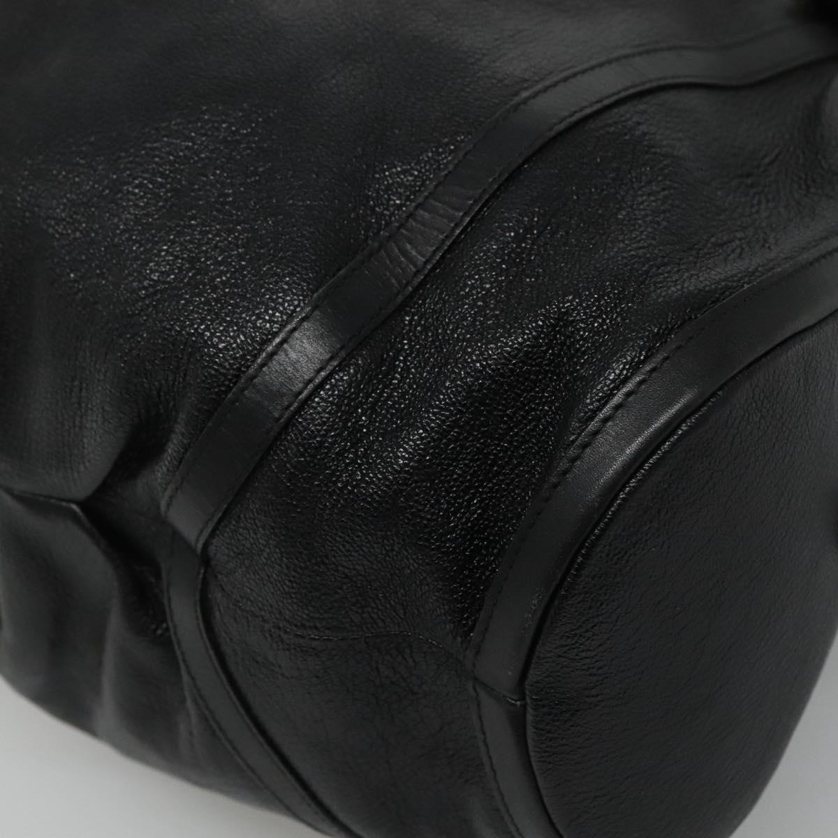 BVLGARI Chandra Tote Bag Leather Black Gold Auth yk17602