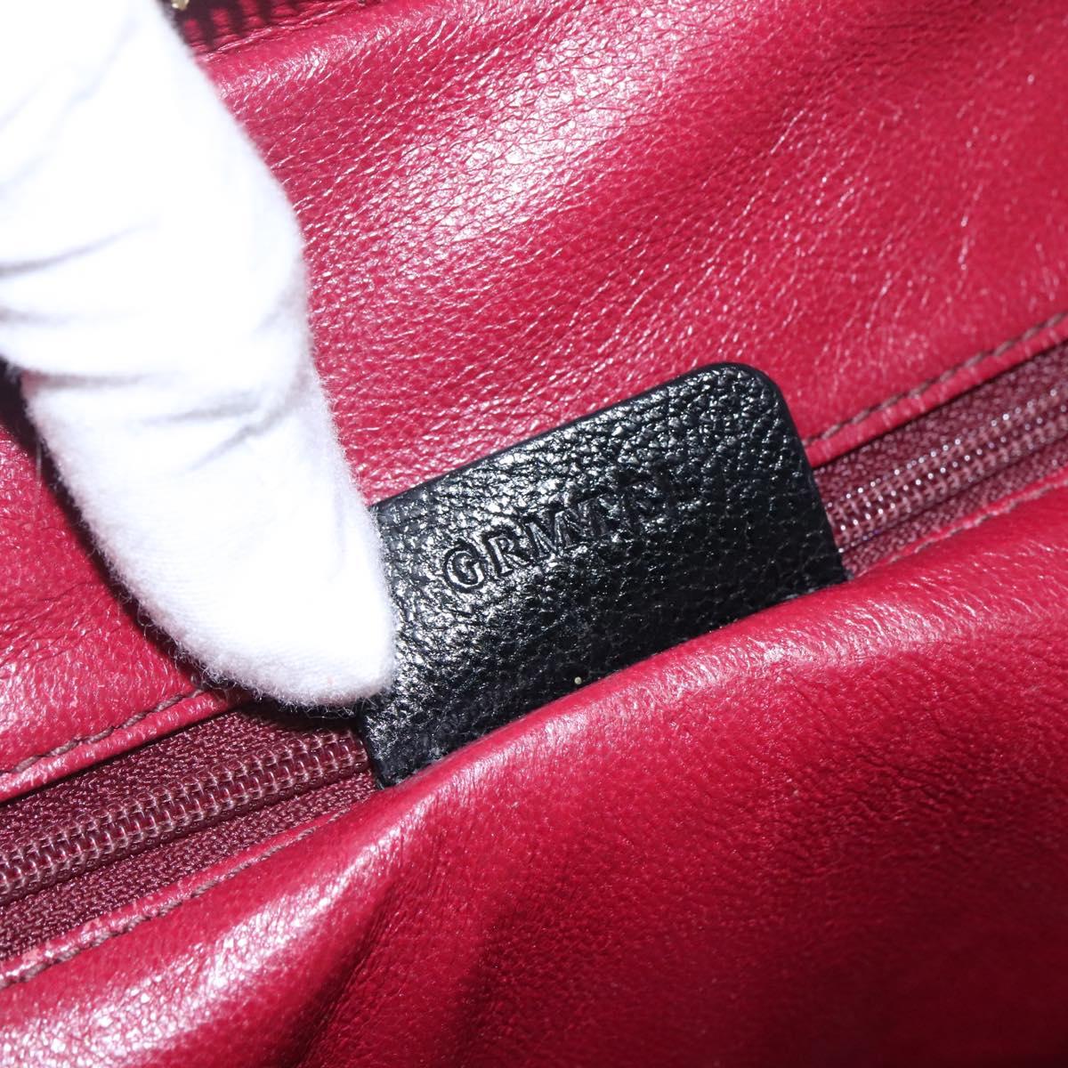 BVLGARI Chandra Tote Bag Leather Black Gold Auth yk17602